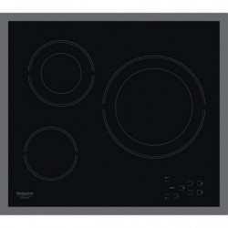 Plita vitroceramica incorporabila Hotpoint-Ariston HR 603X/1, 4500W, 4 zone, 9 trepte, Timer, Electrica, Negru