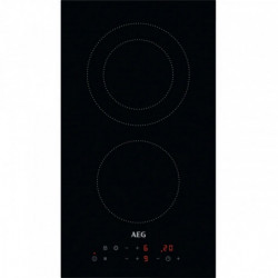 Plita vitroceramica incorporabila AEG HRB32310CB, 2900W, 2 zone, 9 trepte, OptiHeat, Timer, Electrica, Negru