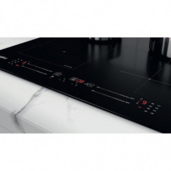 Plita vitroceramica incorporabila Whirlpool WL S7960 NE, 7200W, 4 zone, 18 trepte, FlexiCook, Timer, Inductie, Negru