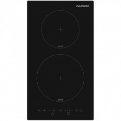 Plita vitroceramica incorporabila Daewoo H3IT25L1BG, 2 zone, 9 trepte, Timer, Pauza inteligenta, Inductie, Negru