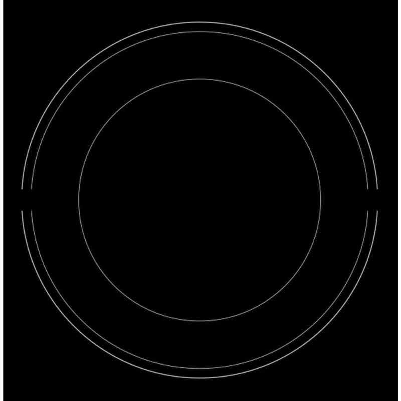 Plita vitroceramica incorporabila Hotpoint-Ariston HRD 5030 B, 2900W, 2 zone, 9 trepte, Electricа, Negru