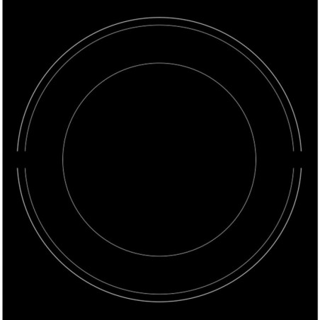 Plita vitroceramica incorporabila Hotpoint-Ariston HRD 5030 B, 2900W, 2 zone, 9 trepte, Electricа, Negru