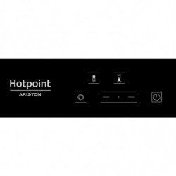 Plita vitroceramica incorporabila Hotpoint-Ariston HRD 5030 B, 2900W, 2 zone, 9 trepte, Electricа, Negru