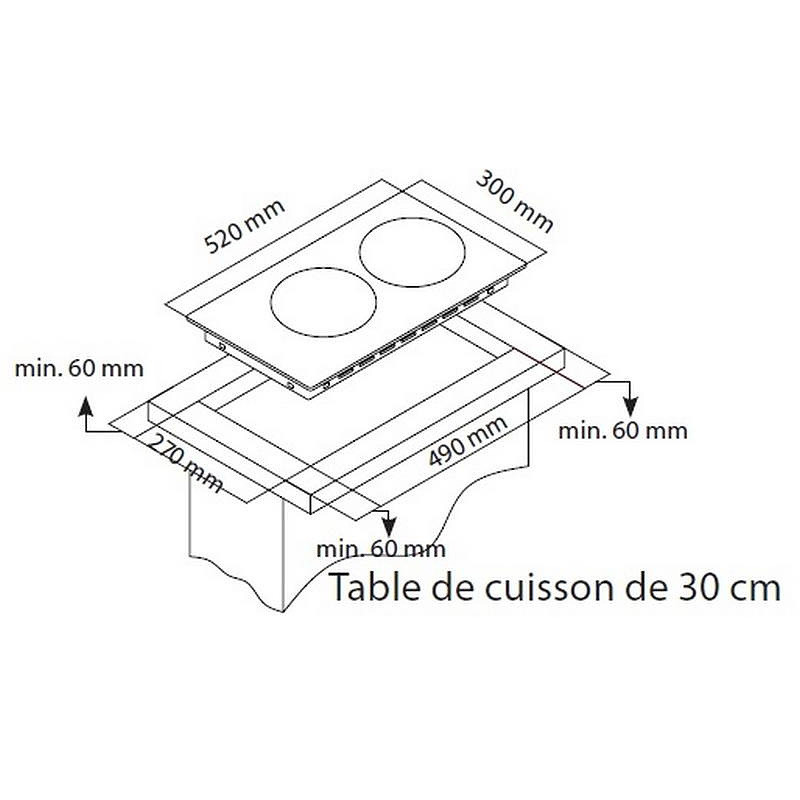 Plita vitroceramica incorporabila Hotpoint-Ariston HRD 5030 B, 2900W, 2 zone, 9 trepte, Electricа, Negru