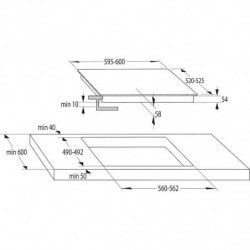 Plita vitroceramica incorporabila Gorenje GI6401BX, 7200W, 4 zone, 9 trepte, PowerBoost, Timer, Inductie, Negru