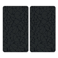 Set 2 protecții pentru blat bucatarie Kesper 37534, 52x30 cm, Sticla calita, Anti-alunecare, Negru