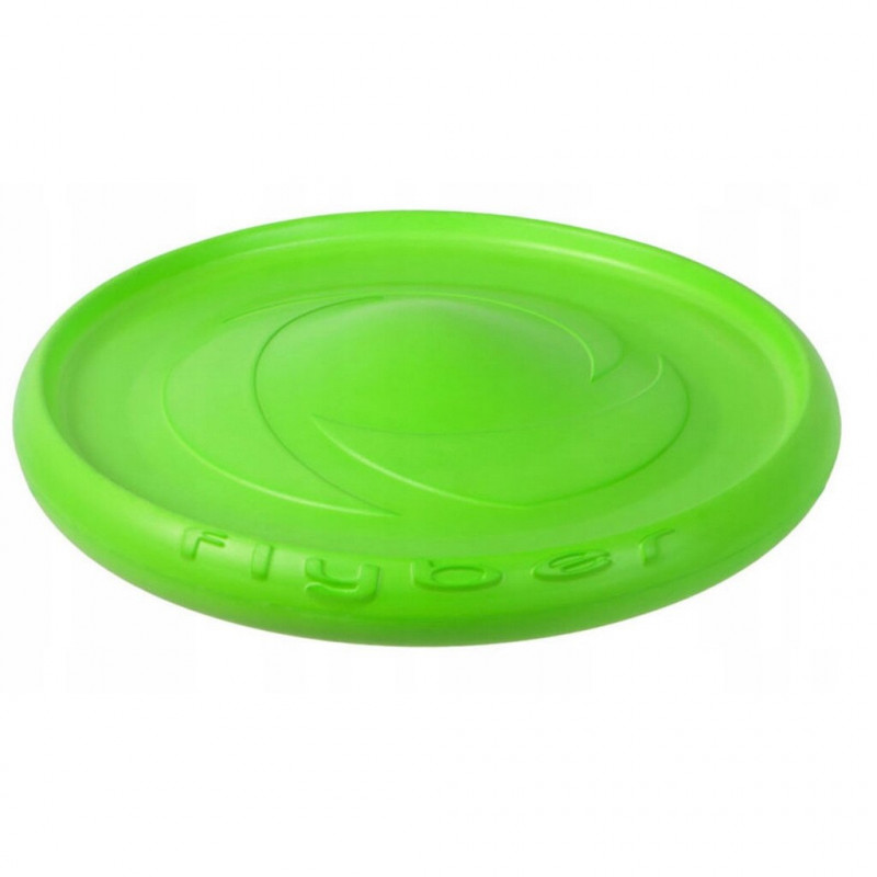 Frisbee pentru caini Flyber 62175, 22 cm, Forma unica, Inofensiv pentru dintii cainilor, Verde