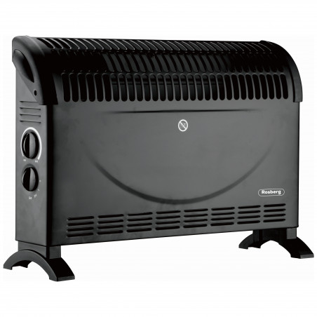 Convector electric Rosberg R51974AT, 2000W, 3 trepte, termostat, negru