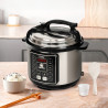 Multicooker cu presiune Oliver Voltz OV51985I6, 1000W, 9 programe, 6L, 70kPa, Timer 24h, Inox