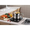 Oala pentru gatit la aburi Klausberg KB 7725, 18 cm, 2,5 L, 3 piese, Inductie, Inox/Aur roz