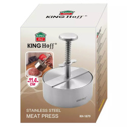 Presa pentru burgeri Kinghoff KH 1879, Otel inoxidabil, Diametru 11,4 cm, Inox