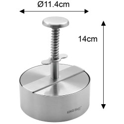 Presa pentru burgeri Kinghoff KH 1879, Otel inoxidabil, Diametru 11,4 cm, Inox