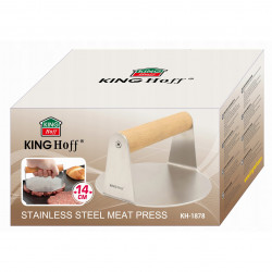 Burger Press Kinghoff KH 1878, Oțel inoxidabil, Ușor de spălat, Diametru 11,4 cm, Inox