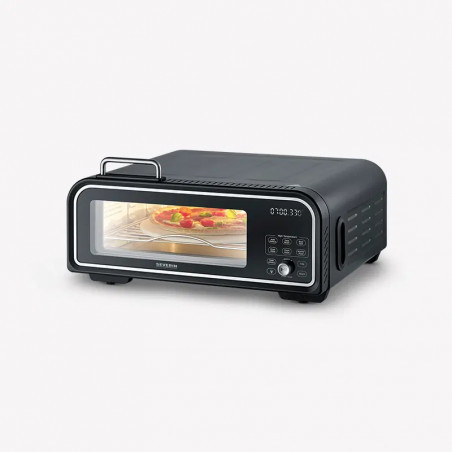 Cuptor electric pentru pizza Severin Serico PG 8575, 2000W, 18 L, 21 programe, Termostat 40-400°C, BoostZone, Display LED, Negru