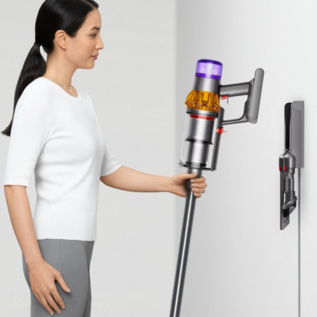 Aspirator vertical Dyson V15 Detect Abseolute, 660W, 0.76 l, 60 min autonomie, Senzori, 3 moduri, LCD, Gri