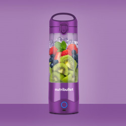 Blender portabil Nutribullet NBP003PU, 200W, 475 ml, Autonomie 15 cicluri, USB-C, Violet