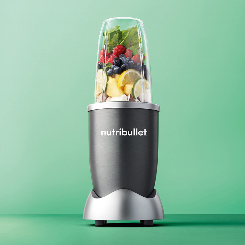 Blender Nutribullet NB606DG, 600W, 20000rpm, 700ml/500ml, 5 lame, Zdrobire gheata, Gri