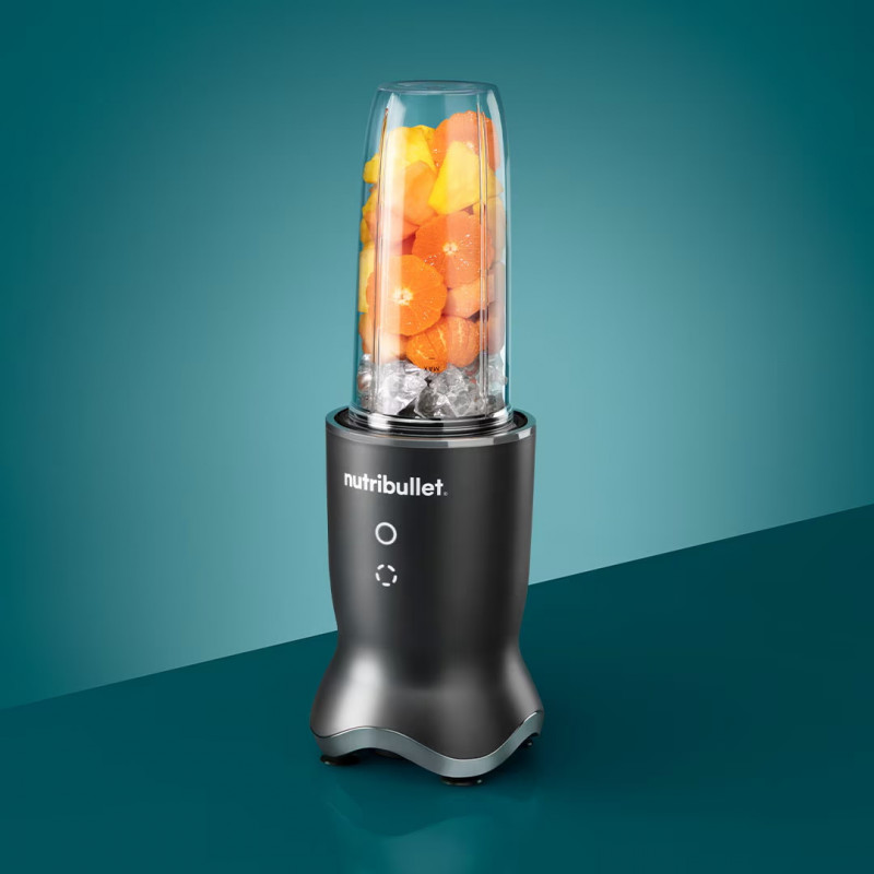 Blender Nutribullet NB1206DGCC, 1200W, 900 ml, 1 viteză + Puls, Butoane tactile, Fara BPA, Gri/Argintiu