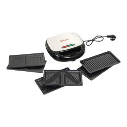 Sandwich maker Saturn ST-EC1153, 850W, Plăci interschimbabile, Protectie la supraincalzire, Control automat al temperaturii, Negru