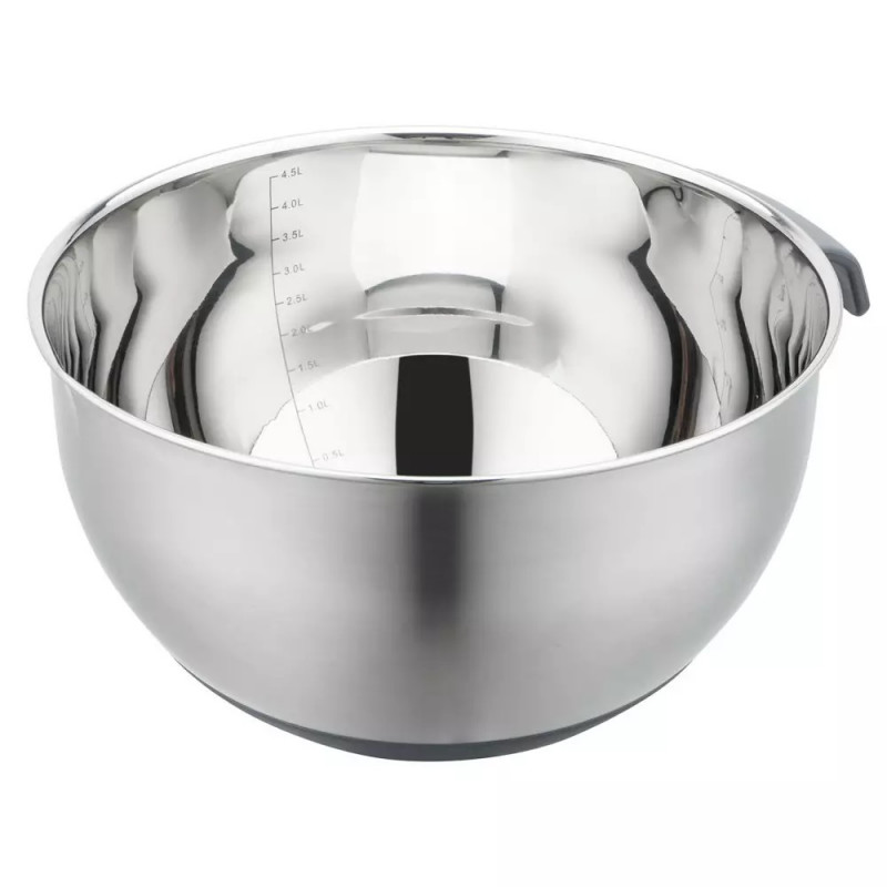 Bol multifunctional pentru salata Kinghoff KH 1862, 24 cm, 5 L, 3 razatori, Anti-alunecare, Inox/Gri