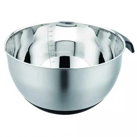 Bol multifunctional pentru salata Kinghoff KH 1861, 24 cm, 5 L, 3 razatori, Anti-alunecare, Inox / Negru