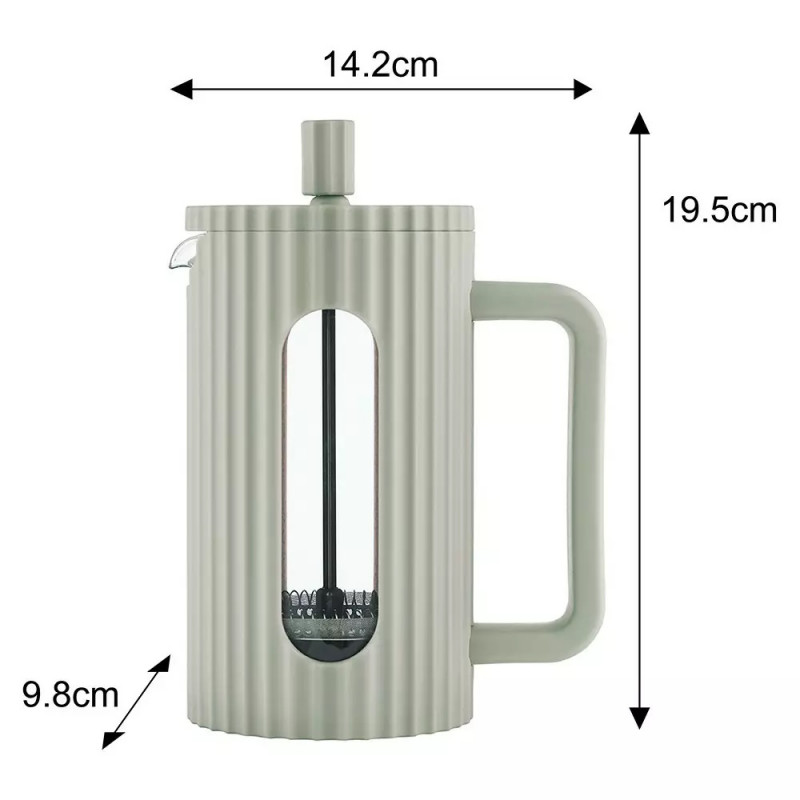 Infuzor pentru cafea/ceai Klausberg KB 7750, 0.6 l, Carcasa fara incalzire, Sticla, Verde Menta