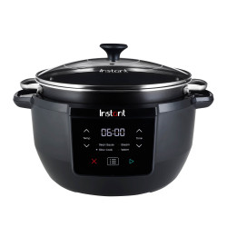 Slow Cooker Instant Pot Superior 140612801, 800W, 7.1L, Pana la 10 portii, 4 programe, Heat Hold, Negru