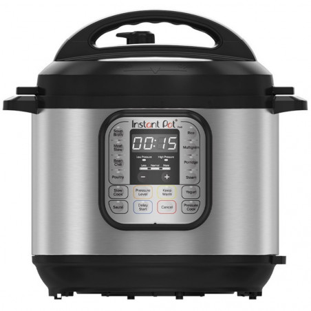 Multicooker Instant Pot DUO 6 112018201, 1000W, 5.7L, 13 programe, 7 functii, Sistem de siguranta, Argintiu/Negru