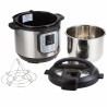 Multicooker Instant Pot DUO 6 112018201, 1000W, 5.7L, 13 programe, 7 functii, Sistem de siguranta, Argintiu/Negru