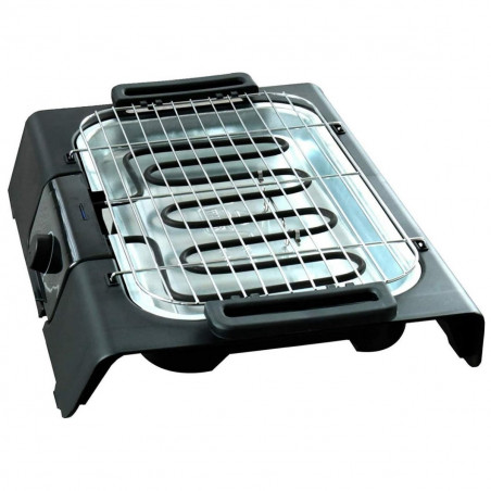 Gratar electric Royalty Line RL-BGT2000, 2000W, 38x28 cm, 200°C, Termostat, Tava de scurgere, Negru