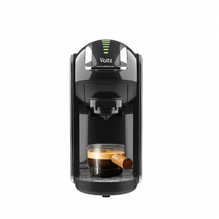 Espressor cu cafea macinata si capsule 8 in 1 Oliver Voltz OV51171K8R, 1450W, 0.8 L, 5 adaptoare, 19 bar, 7 lungimide cafea, Negru/Argintiu