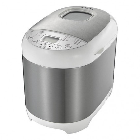 Masina de facut paine Crown CBM-6522, 550W, 1L, 19 programe, Timer, Afisaj LCD, Memorie, Alb/Inox