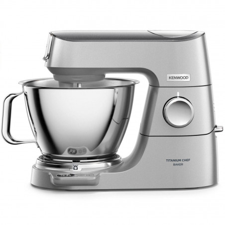 Mixer planetar Kenwood Chef KVC85.004SI, 1200 W, 3.5/5 L, 9 viteze, Pulse, Cantar incorporat, 2 boluri, Argint