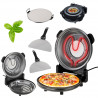 Cuptor electric pentru pizza Adler AD 6314, 1200W, 31.5 cm, Pana la 400°C, 5 setari de temperatura, Timer, Negru