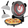 Cuptor electric pentru pizza Adler AD 6314, 1200W, 31.5 cm, Pana la 400°C, 5 setari de temperatura, Timer, Negru