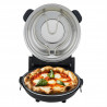 Cuptor electric pentru pizza Adler AD 6314, 1200W, 31.5 cm, Pana la 400°C, 5 setari de temperatura, Timer, Negru