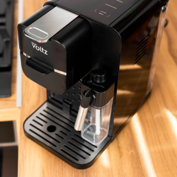 Espressor capsule si cafea macinata 8in1 Oliver Voltz OV51171I5, 1350W, 20 bar, Spumare lapte, Negru