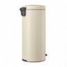 Cos pentru gunoi cu pedala Brabantia NewIcon 1005539, 30 L, Inchidere lina, Baza antiderapanta, Bej