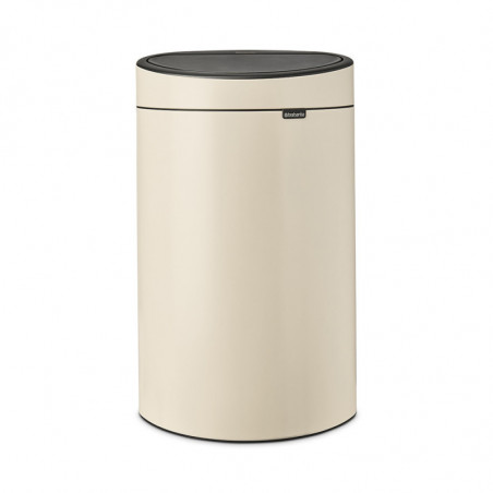 Cos pentru gunoi Brabantia Touch Bin New 1005543, 40 L, Deschidere lina si silentioasa, Deschidere mare, Bej