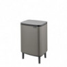 Cos pentru gunoi Brabantia Bo Small Hi 1006648, 12 L, Deschidere lina si silentioasa, Gri