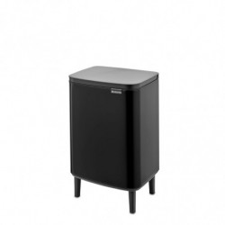 Cos pentru gunoi Brabantia Bo Small Hi 1006649, 12 L, Deschidere lina si silentioasa, Negru mat