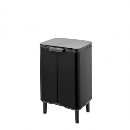 Cos pentru gunoi Brabantia Bo Small Hi 1006649, 12 L, Deschidere lina si silentioasa, Negru mat