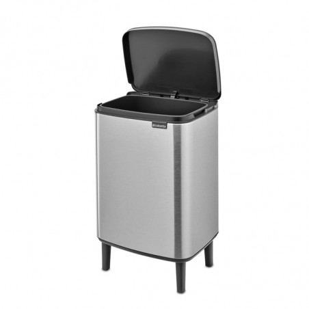 Cos pentru gunoi Brabantia Bo Small Hi 1006650, 12 L, Deschidere lina si silentioasa, Inox