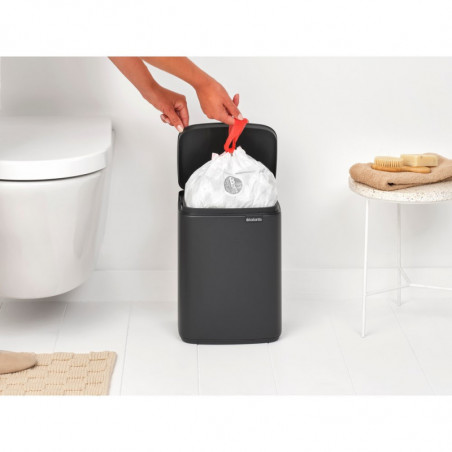 Cos pentru gunoi Brabantia Bo Small 1008868, 7l, Deschidere lina si silentioasa, Gri