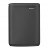 Cos pentru gunoi Brabantia Bo Small 1006622, 4 L, Deschidere lina si silentioasa, Negru mat