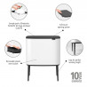 Cos pentru gunoi Brabantia Bo Touch 651102, 36 L, Deschidere lina si silentioasa, Deschidere mare, Alb