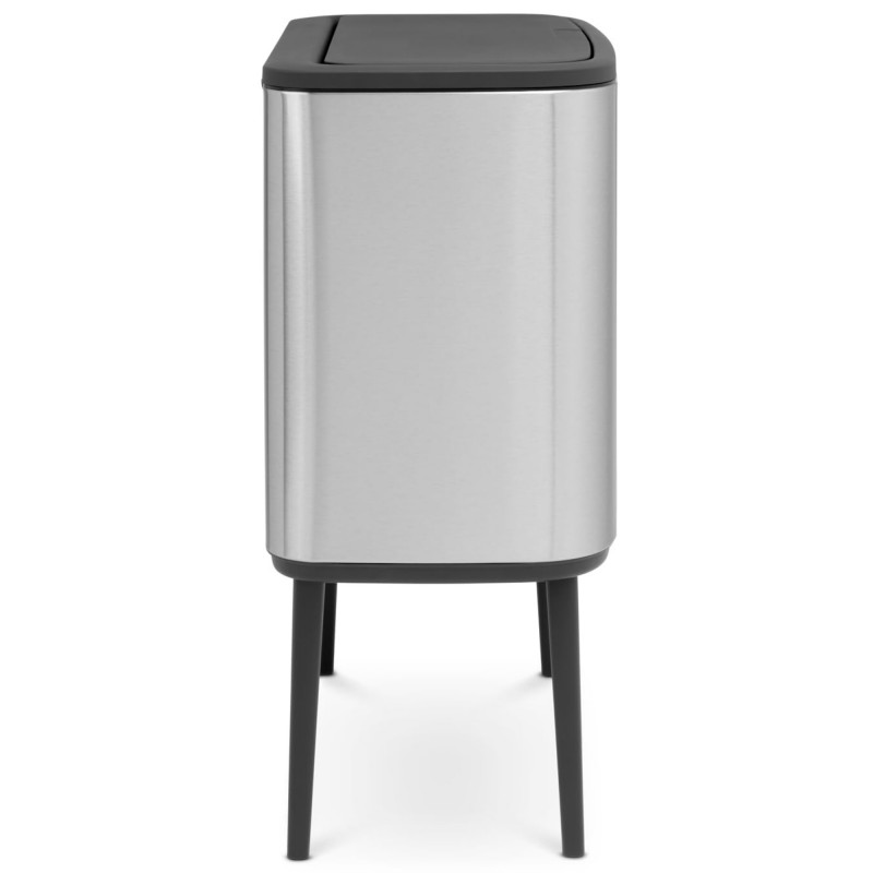 Cos pentru gunoi Brabantia Bo Touch 651115, 11/23 L, Inchidere usoara, Baza antiderapanta, Rezistent la amprente, Inox mat