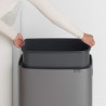 Cos pentru gunoi Brabantia Bo Touch 1001276, 60 L, Deschidere lina si silentioasa, Deschidere mare, Bronz