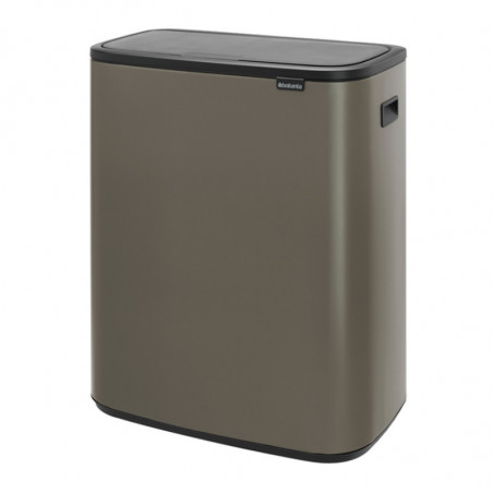 Cos pentru gunoi Brabantia Bo Touch 1001276, 60 L, Deschidere lina si silentioasa, Deschidere mare, Bronz