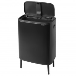 Cos pentru gunoi Brabantia Bo Touch Hi 1001260, 60 L, Inaltat, Deschidere lina si silentioasa, Negru mat